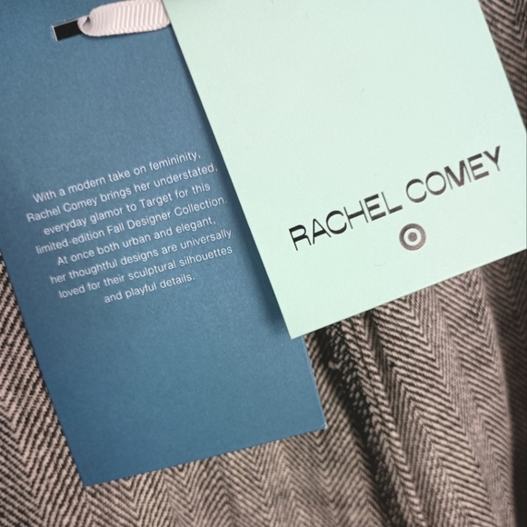 NWT Rachel Comey x Target Grey Chevron High-Rise Wide Leg Tweed Pants 5X - Picture 7 of 9